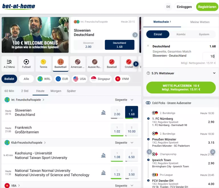 bet-at-home wettmÃ¤rkte sport